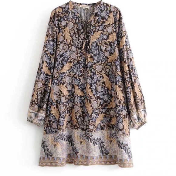 Longsleeve Mini DRESS Oasis Nightshade Tunic Dress - Picture 5 of 7